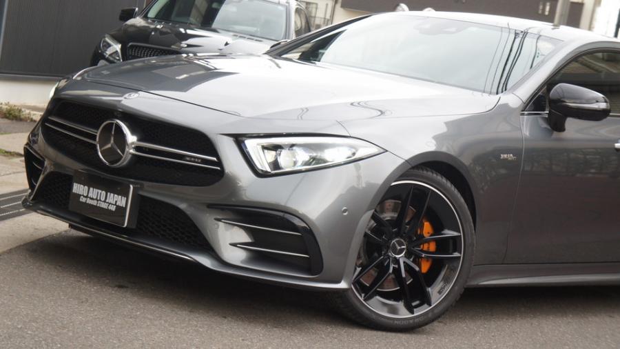 ベンツCLS53AMG　キャリパー・ローター塗装COLOR:#030 Royal art pearl orange gold、#005 Deep coal black