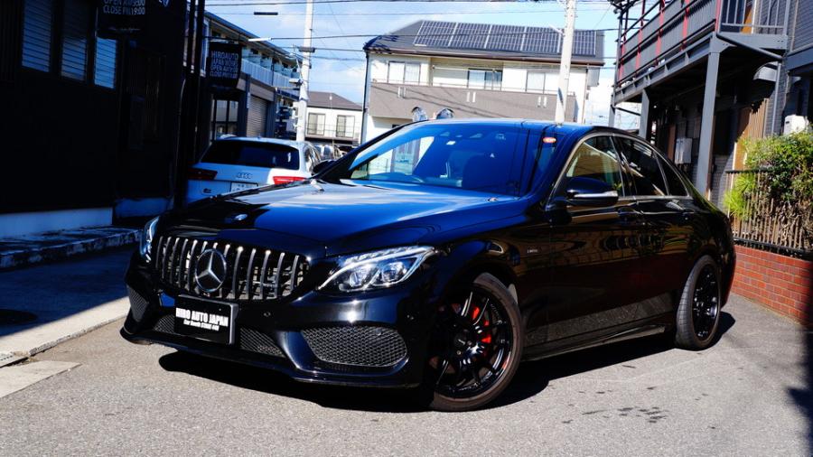 ベンツC200　キャリパー塗装COLOR:#001 Italian losso solid　ディクセルZタイプパット装着