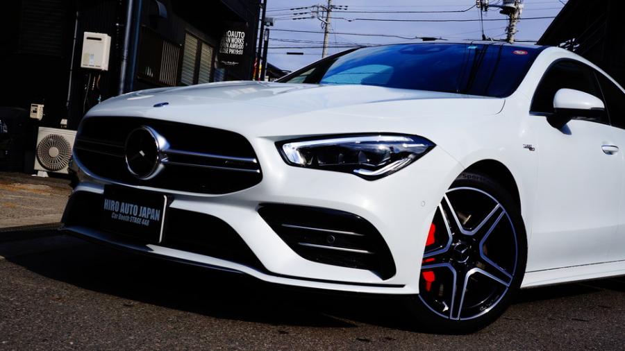 キャリパー塗装施工事例：ベンツCLA35AMG　キャリパー塗装COLOR:#001 Italian losso solid　D-DASHダストダウンパット前後装着 IMG9_2270_09h3SB_sub3.jpg