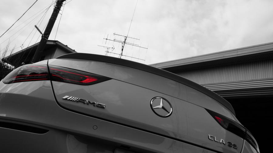 キャリパー塗装施工事例：ベンツCLA35AMG　キャリパー塗装COLOR:#001 Italian losso solid　D-DASHダストダウンパット前後装着 IMG9_2270_09h3SB_sub6.jpg