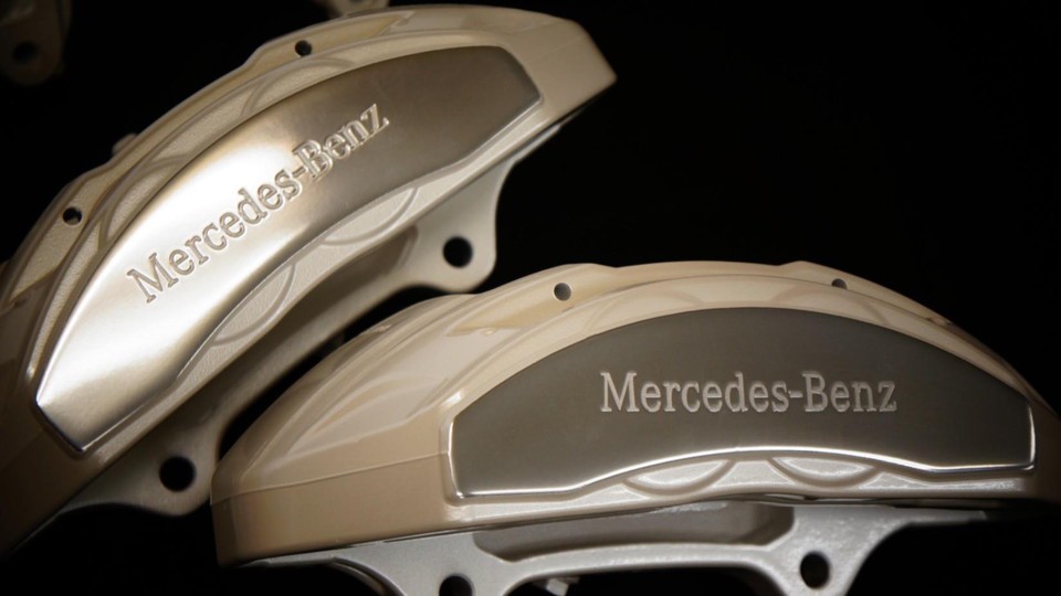 ベンツR231 SL純正キャリパー塗装＆ハイポリッシュ加工★COLOR:premium white pearl#007