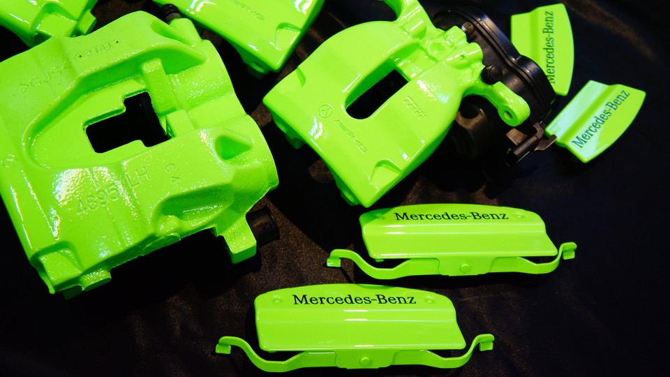 ベンツML純正キャリパー塗装　ＣＯＬＯＲ：#1103DAZZLING CLEARLY GREEN