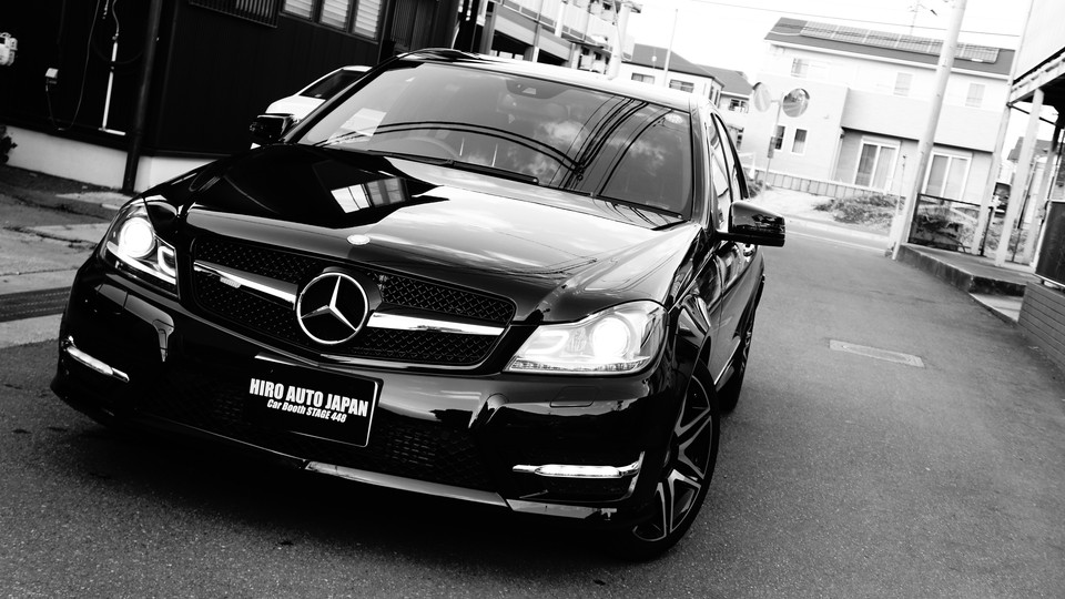 キャリパー塗装施工事例：ベンツW204Cクラス純正キャリパー塗装　COLOR：#001 Italian losso solid、ローター塗装　COLOR:#005 deep coal black　ローター加工RrのみType:DD IMG9_960_JdzKi5_sub2.jpg